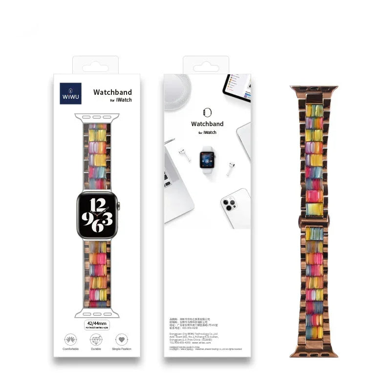 Wiwu Watch 49/46/45/44 Mm Resin Steel Strap - Colorful - Tashqila Wiwu Watch 49/46/45/44 Mm Resin Steel Strap - Colorful - Tashqila